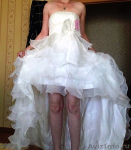 свадебное платье короткое со шлейфом - Изображение #1, Объявление #688644