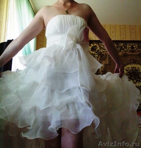 свадебное платье короткое со шлейфом - Изображение #2, Объявление #688644